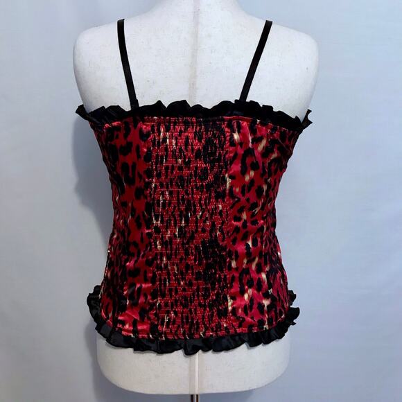 Check Me First NWT Red, Black and Beige Leopard Print Bustier Women Various - Picture 6 of 13